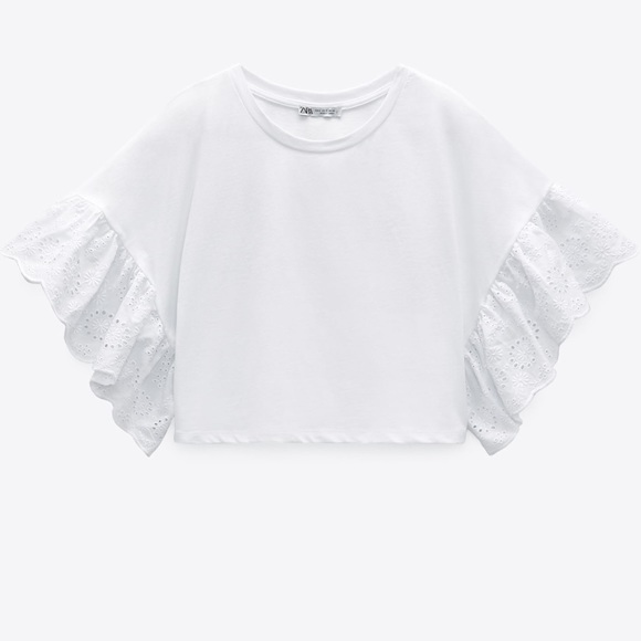 Zara Ruffled Crop Top - Picture 6 of 7